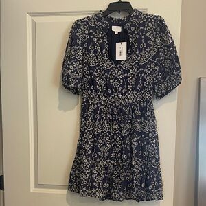 Sugar lips NWT Navy Floral Tiered Mini Dress